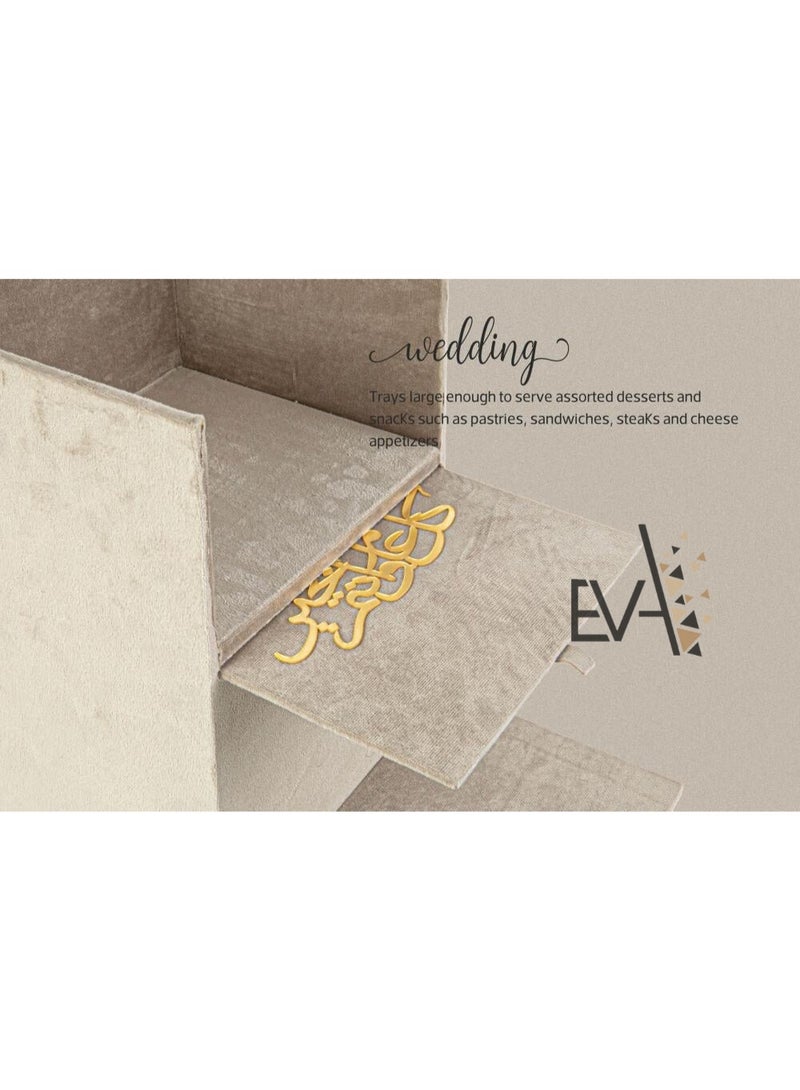 إيفا صندوق دعوة مخملي فاخر - Image 2